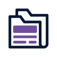 folder icon. dual tone icon for your website, mobile, presentation, and logo design. vector
