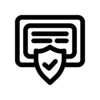 shield icon. line icon for your website, mobile, presentation, and logo design. vector