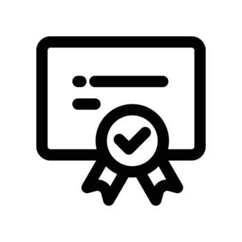 certificate icon. line icon for your website, mobile, presentation, and logo design. vector