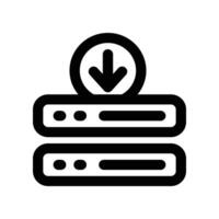 database storage icon. line icon for your website, mobile, presentation, and logo design. vector