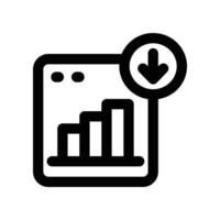 decrease icon. line icon for your website, mobile, presentation, and logo design. vector
