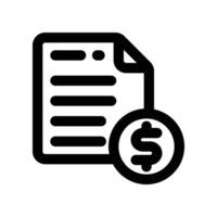 bill icon. line icon for your website, mobile, presentation, and logo design. vector