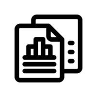 business report icon. line icon for your website, mobile, presentation, and logo design. vector