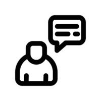 comments icon. line icon for your website, mobile, presentation, and logo design. vector