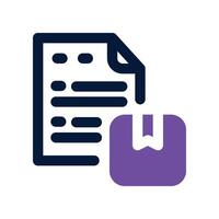 inventory icon. dual tone icon for your website, mobile, presentation, and logo design. vector