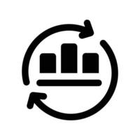 bar chart icon. glyph icon for your website, mobile, presentation, and logo design. vector