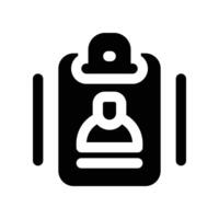 identity card icon. glyph icon for your website, mobile, presentation, and logo design. vector