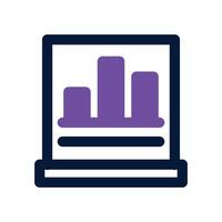 analytics icon. dual tone icon for your website, mobile, presentation, and logo design. vector
