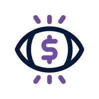 vision icon. dual tone icon for your website, mobile, presentation, and logo design. vector