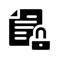 confidential icon. glyph icon for your website, mobile, presentation, and logo design. vector