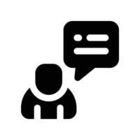 conversation icon. glyph icon for your website, mobile, presentation, and logo design. vector