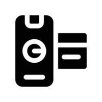 mobile phone icon. glyph icon for your website, mobile, presentation, and logo design. vector