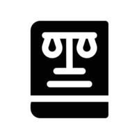low book icon. glyph icon for your website, mobile, presentation, and logo design. vector