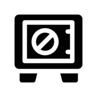 safe deposit icon. glyph icon for your website, mobile, presentation, and logo design. vector
