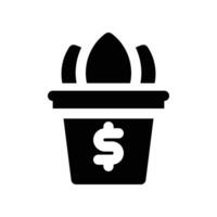 plant icon. glyph icon for your website, mobile, presentation, and logo design. vector