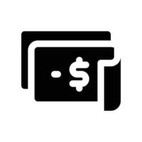train money icon. glyph icon for your website, mobile, presentation, and logo design. vector