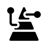 pyramid chart icon. glyph icon for your website, mobile, presentation, and logo design. vector