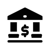 bank icon. glyph icon for your website, mobile, presentation, and logo design. vector