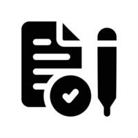 document icon. glyph icon for your website, mobile, presentation, and logo design. vector