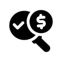 magnifying glass icon. glyph icon for your website, mobile, presentation, and logo design. vector