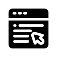 web browser icon. glyph icon for your website, mobile, presentation, and logo design. vector