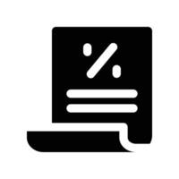 tax form icon. glyph icon for your website, mobile, presentation, and logo design. vector