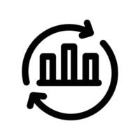 bar chart icon. line icon for your website, mobile, presentation, and logo design. vector