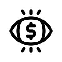 vision icon. line icon for your website, mobile, presentation, and logo design. vector