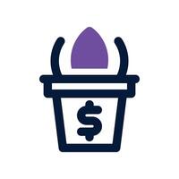 plant icon. dual tone icon for your website, mobile, presentation, and logo design. vector