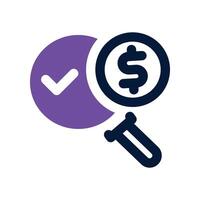 magnifying glass icon. dual tone icon for your website, mobile, presentation, and logo design. vector
