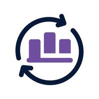 bar chart icon. dual tone icon for your website, mobile, presentation, and logo design. vector