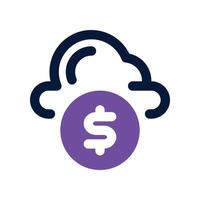 cloud data icon. dual tone icon for your website, mobile, presentation, and logo design. vector