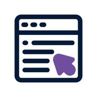web browser icon. dual tone icon for your website, mobile, presentation, and logo design. vector