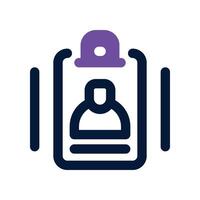 identity card icon. dual tone icon for your website, mobile, presentation, and logo design. vector