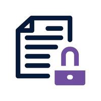 confidential icon. dual tone icon for your website, mobile, presentation, and logo design. vector