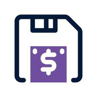 floppy disk icon. dual tone icon for your website, mobile, presentation, and logo design. vector