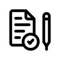 document icon. line icon for your website, mobile, presentation, and logo design. vector