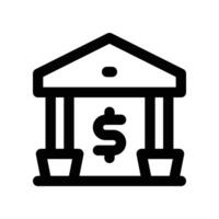 bank icon. line icon for your website, mobile, presentation, and logo design. vector