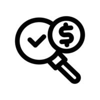 magnifying glass icon. line icon for your website, mobile, presentation, and logo design. vector