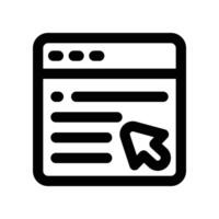 web browser icon. line icon for your website, mobile, presentation, and logo design. vector