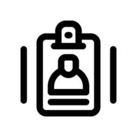 identity card icon. line icon for your website, mobile, presentation, and logo design. vector