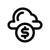 cloud data icon. line icon for your website, mobile, presentation, and logo design. vector