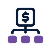 management icon. dual tone icon for your website, mobile, presentation, and logo design. vector