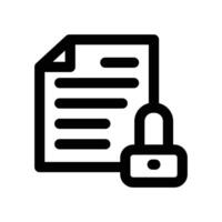 confidential icon. line icon for your website, mobile, presentation, and logo design. vector