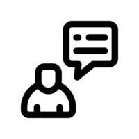 conversation icon. line icon for your website, mobile, presentation, and logo design. vector