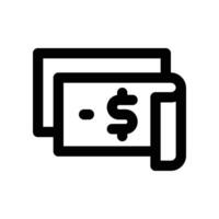 train money icon. line icon for your website, mobile, presentation, and logo design. vector