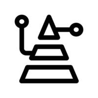 pyramid chart icon. line icon for your website, mobile, presentation, and logo design. vector