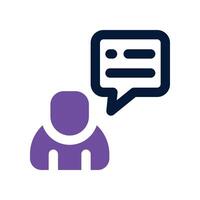 conversation icon. dual tone icon for your website, mobile, presentation, and logo design. vector