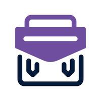 portfolio icon. dual tone icon for your website, mobile, presentation, and logo design. vector