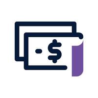 train money icon. dual tone icon for your website, mobile, presentation, and logo design. vector